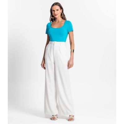 Blusa De Viscotorcion Decote Feminino Endless Azul G / Azul