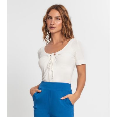 Blusa Feminina Com Amarração Endless Bege G / Bege