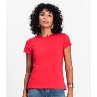 Blusa Feminina Cotton Leve Básica Rovitex Vermelho GG / Vermelho