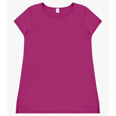 Blusa Básica Alongada Feminina Rovitex Roxo G / Roxo