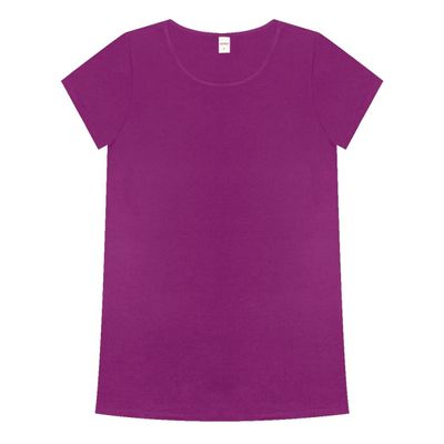 Blusa Básica Alongada Feminina Rovitex Roxo G / Roxo
