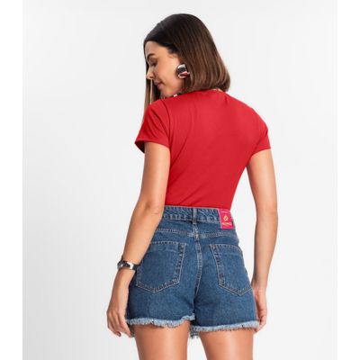 Blusa Feminina Cotton Leve Básica Rovitex Vermelho GG / Vermelho