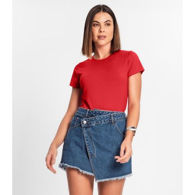Blusa Feminina Cotton Leve Básica Rovitex Vermelho GG / Vermelho