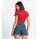 Blusa Feminina Cotton Leve Básica Rovitex Vermelho P / Vermelho