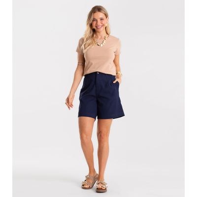 Blusa Feminina Cotton Leve Básica Rovitex Marrom M / Marrom