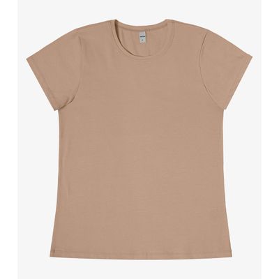 Blusa Feminina Cotton Leve Básica Rovitex Marrom M / Marrom
