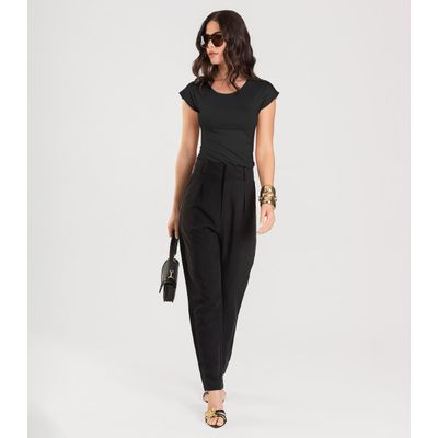 Blusa Feminina Com Franzido Dianna Preto GG / Preto