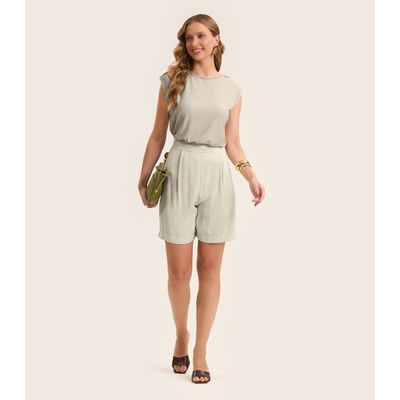 Blusa Feminina em Visco Creponada Rovitex Bege G / Bege