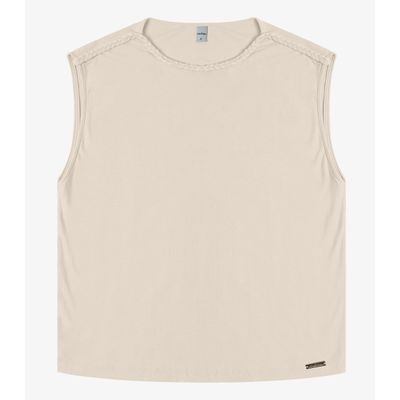 Blusa Feminina em Visco Creponada Rovitex Bege M / Bege