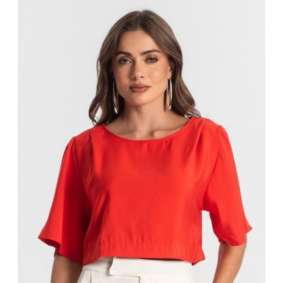 Blusa Feminina  Alfaiataria Endless Laranja G / Laranja