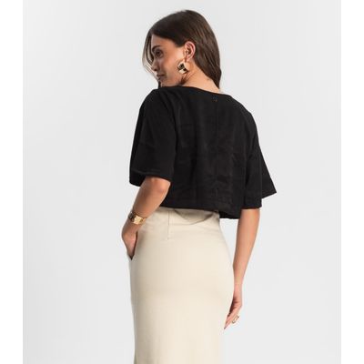 Blusa Feminina  Alfaiataria Endless Preto G / Preto