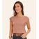 Blusa Básica Feminina Viscotorcion Rovitex Marrom M / Marrom