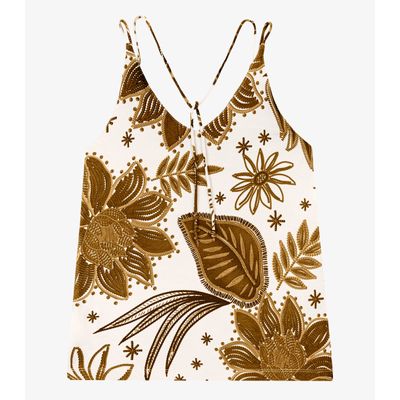 Blusa de Alça Feminina Endless em Viscotorcion Amarelo GG / Amarelo