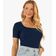 Blusa em Ribana Canelada Rovitex Azul GG / Azul