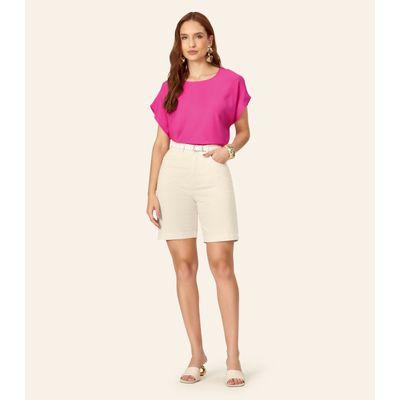Blusa Feminina Box Em Sarja Lisa Endless Rosa G / Rosa