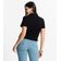 Blusa Feminina Canelada Viscose Manga Curta Select Preto P / Preto