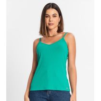 Blusa De Alça Feminina Ribana Canelada Rovitex Verde