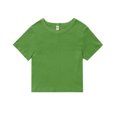 Blusa Cropped Ribana Básica Rovitex Verde M / Verde