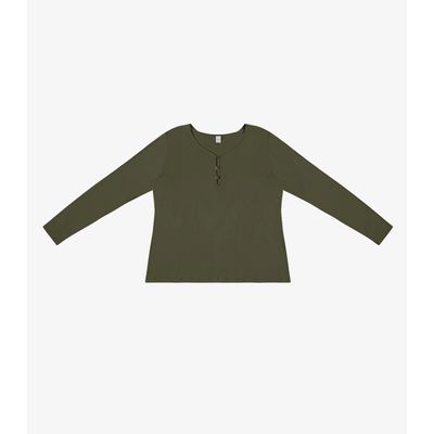 Blusa Feminina Com Botões Manga Longa Rovitex Verde G / Verde