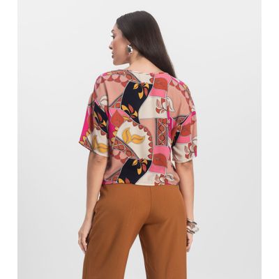 Blusa Feminina Estampada Infinita Cor Rosa P / Rosa