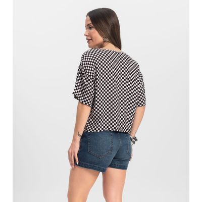 Blusa Feminina Estampada Infinita Cor Preto G / Preto