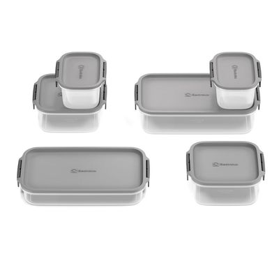 Potes Herméticos de Plástico Electrolux Cinza 6 Unidades Empilháveis Modulares