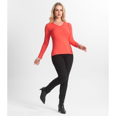 Blusa Feminina Canelada Select Vermelho M / Vermelho