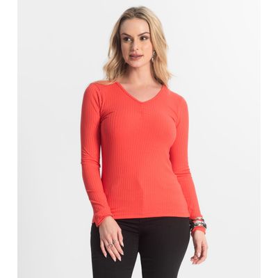 Blusa Feminina Canelada Select Vermelho GG / Vermelho