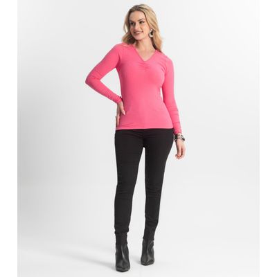 Blusa Feminina Canelada Select Rosa P / Rosa