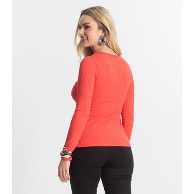 Blusa Feminina Canelada Select Vermelho P / Vermelho