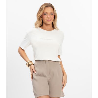 Blusa Feminia Viscotorcion Rovitex Bege P / Bege