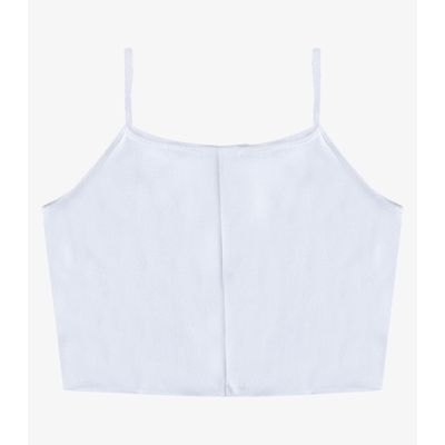 Blusa de Alça Feminina Tecido Henera Infinita Cor Branco GG / Branco