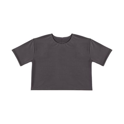 Blusa Feminina Básica Malha Suplex Infinita Cor Cinza P / Cinza