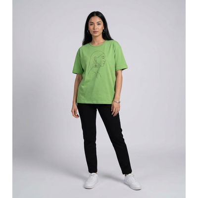 Blusa Feminina Com Estampa Localizada Infinita Cor Verde G / Verde