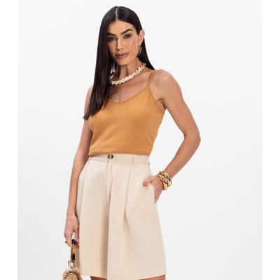 Blusa de Alça Infinita Cor Chocolate P / Chocolate
