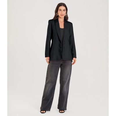 Blazer Feminino Tweed Endless Preto G / Preto