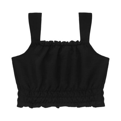 Blusa De Alça Juvenil Feminina Minty Preto 14 / Preto