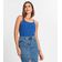 Blusa de Alça Feminina Viscotorcion Básica Rovitex Azul G / Azul