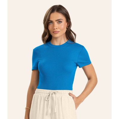 Blusa Feminina Em Ribana Endless Azul GG / Azul