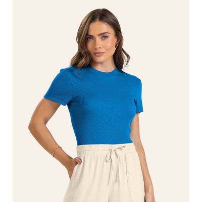 Blusa Feminina Em Ribana Endless Azul GG / Azul