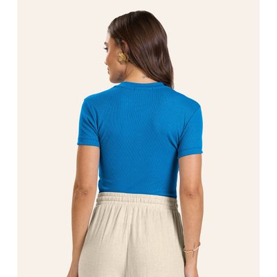 Blusa Feminina Em Ribana Endless Azul GG / Azul