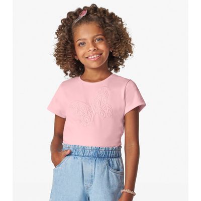 Blusa feminina em Cotton Leve Trick Nick Rosa 14 / Rosa