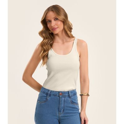 Blusa De Alca Básica Feminina Rovitex Bege GG / Bege
