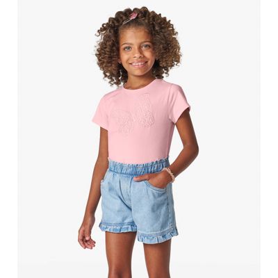 Blusa feminina em Cotton Leve Trick Nick Rosa 12 / Rosa