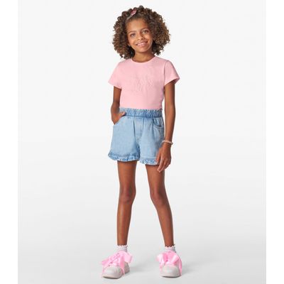 Blusa feminina em Cotton Leve Trick Nick Rosa 12 / Rosa