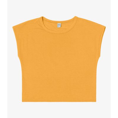 Blusa Básica Feminina Viscotorcion Rovitex Amarelo GG / Amarelo