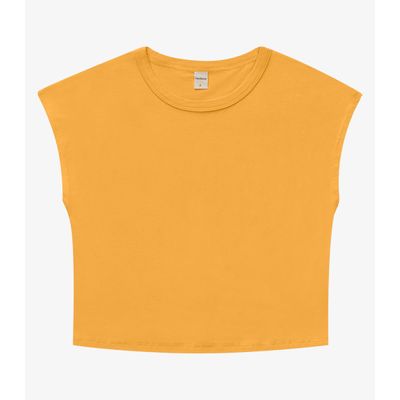 Blusa Básica Feminina Viscotorcion Rovitex Amarelo GG / Amarelo