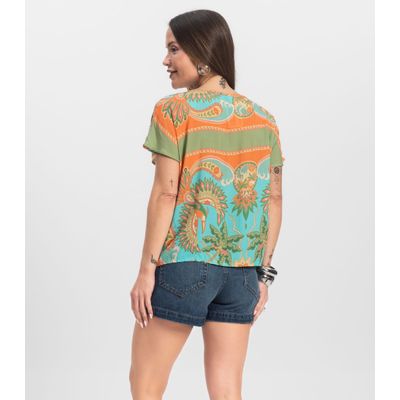 Blusa Feminina Estampada Infinita Cor Verde GG / Verde