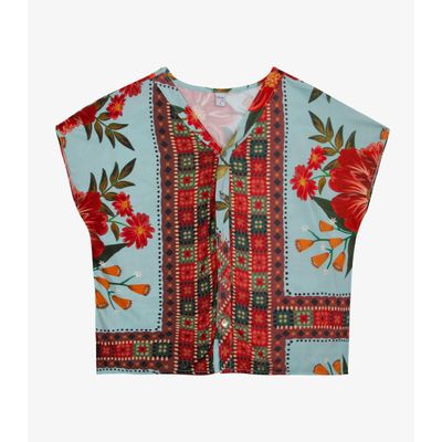 Blusa Feminina Estampada Infinita Cor Azul P / Azul
