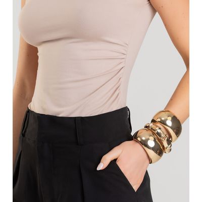 Blusa Feminina Com Franzido Dianna Chocolate G / Chocolate